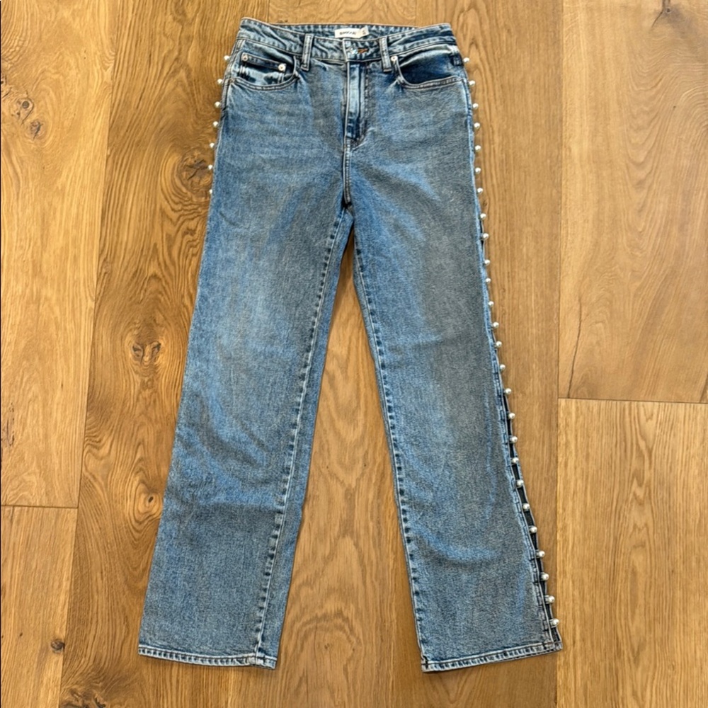 Women's SIMKAI Jeans with Pearl Detailing sz 27